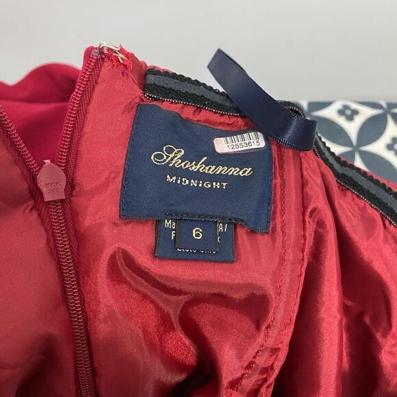 Shoshanna Wells Red Gown off the shoulder  Dress - Picture 4 of 11